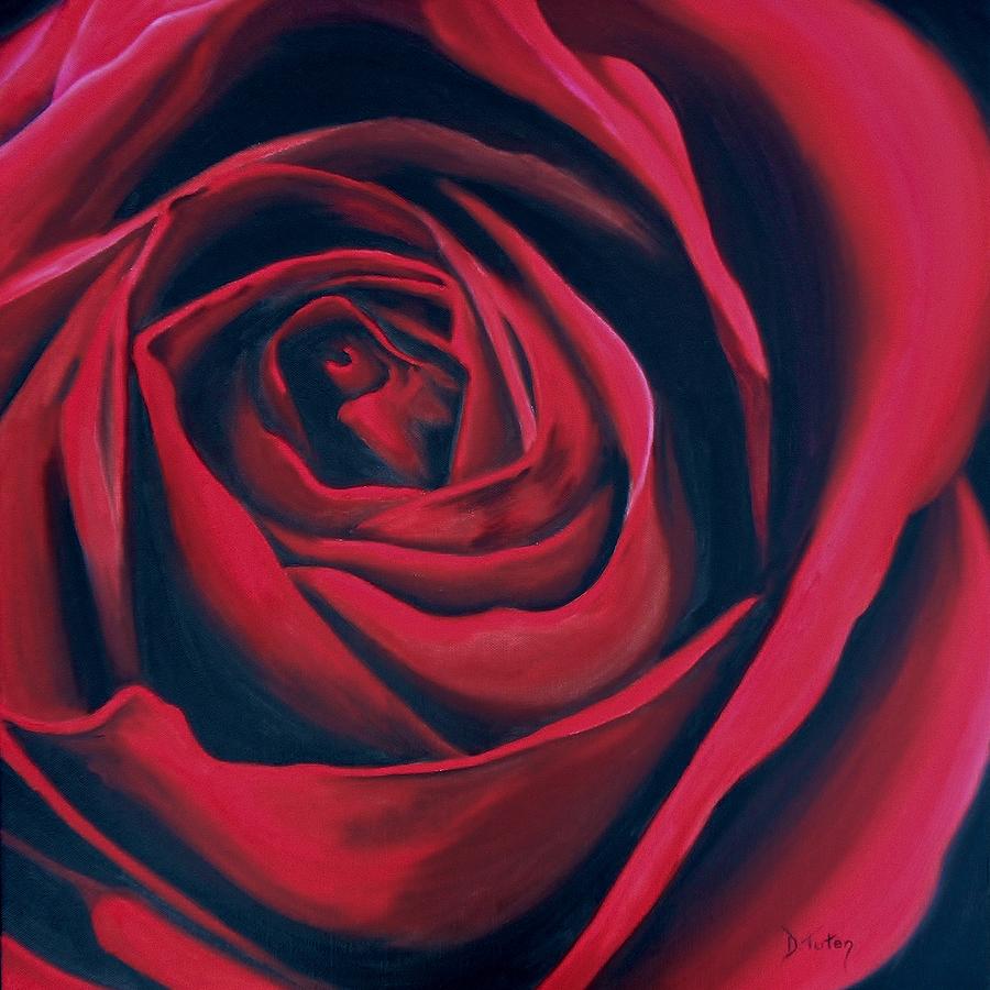 The Rose Painting by Donna Tuten
