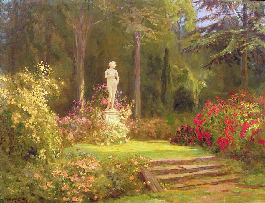 Garden Painting - The Rose Garden by John Arthur Black
