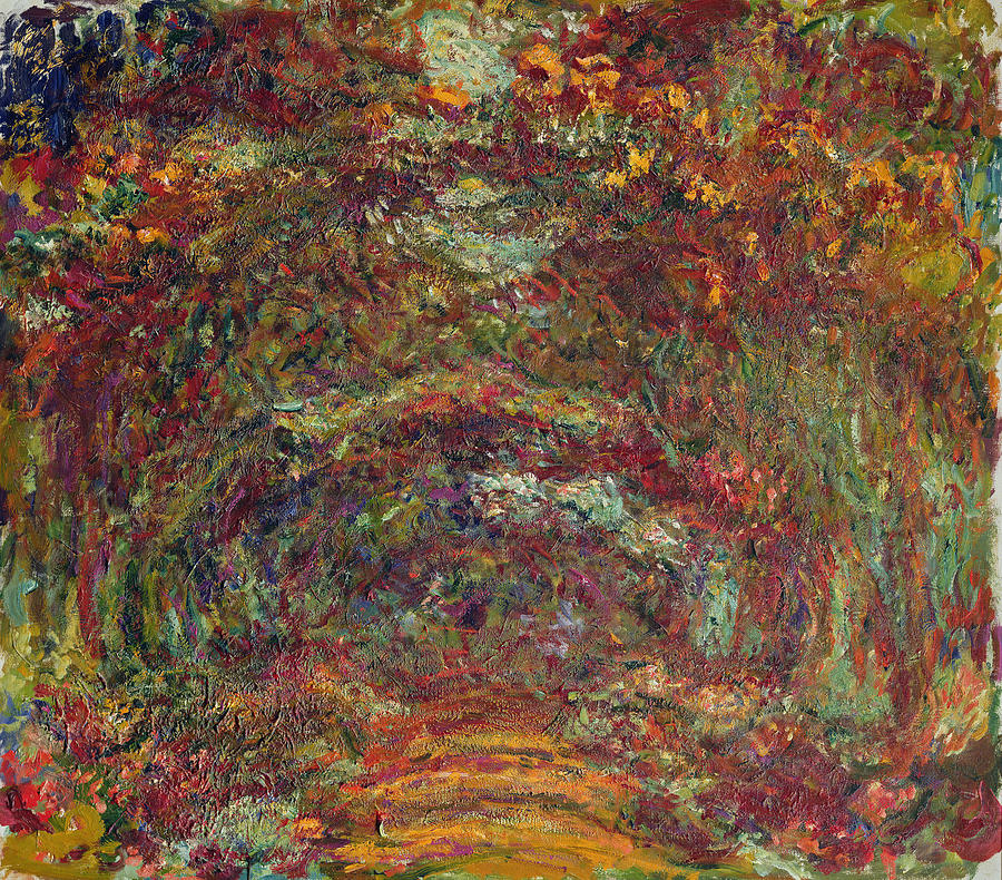 The Rose Path, Giverny, 1920-22 Oil On Canvas Photograph by Claude Monet