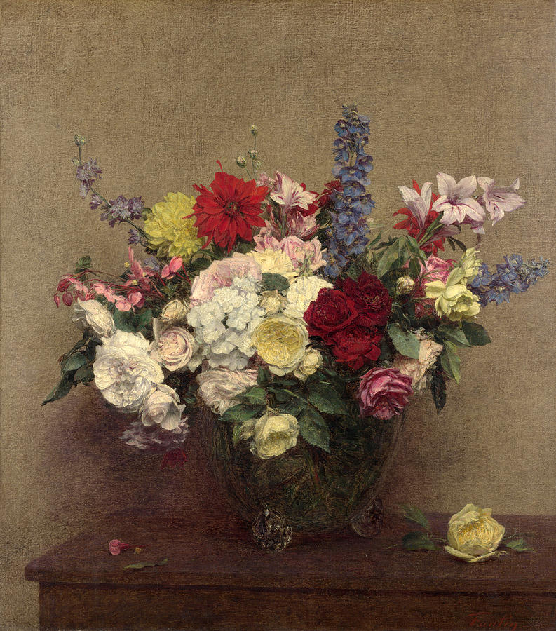 The Rosy Wealth of June Painting by Henri Fantin-Latour