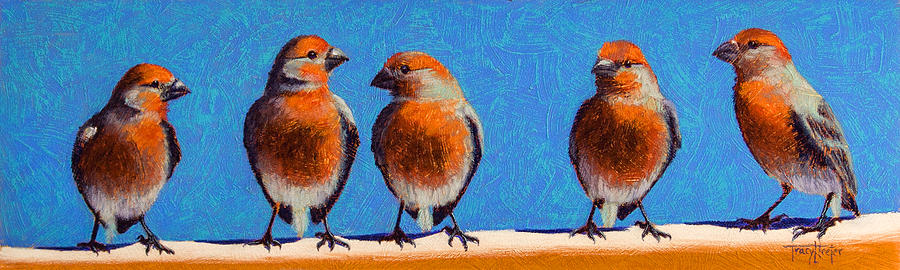Bird Pastel - The Round Table by Tracy L Teeter