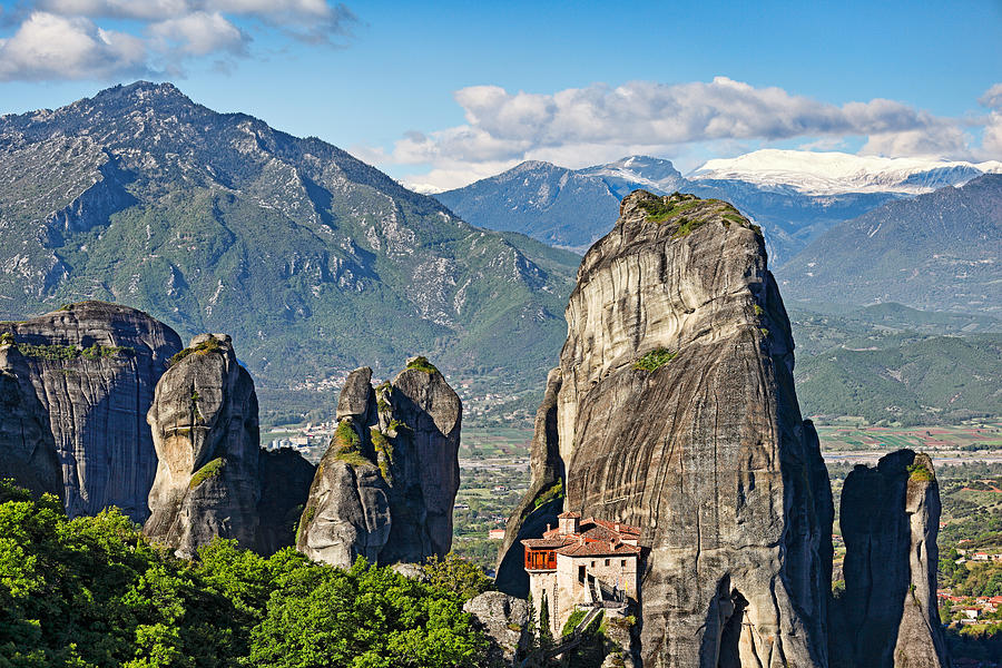 The Roussanou Monastery in the Meteora - Greece Photograph by Constantinos Iliopoulos