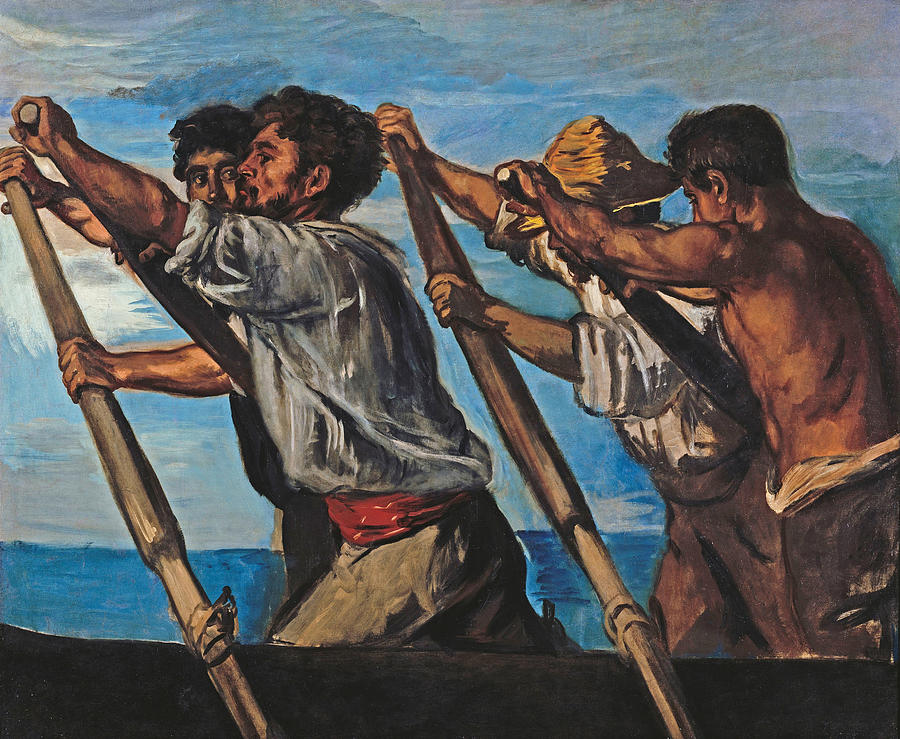 The Rowers Painting by Hans von Marees