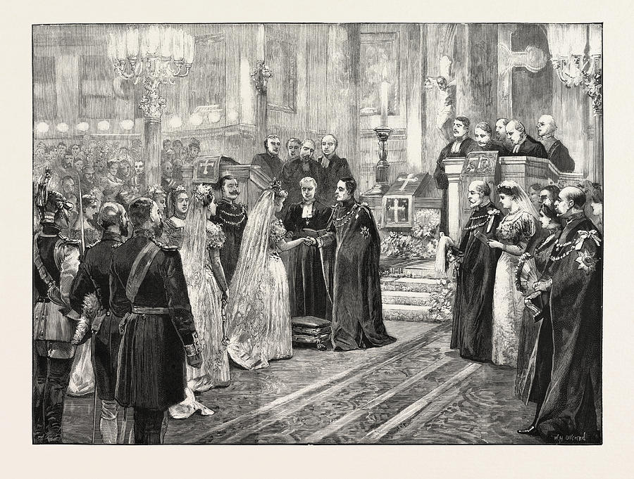 The Royal Marriage At Berlin, Germany Wedding Ceremony Drawing by German  School Fine Art America