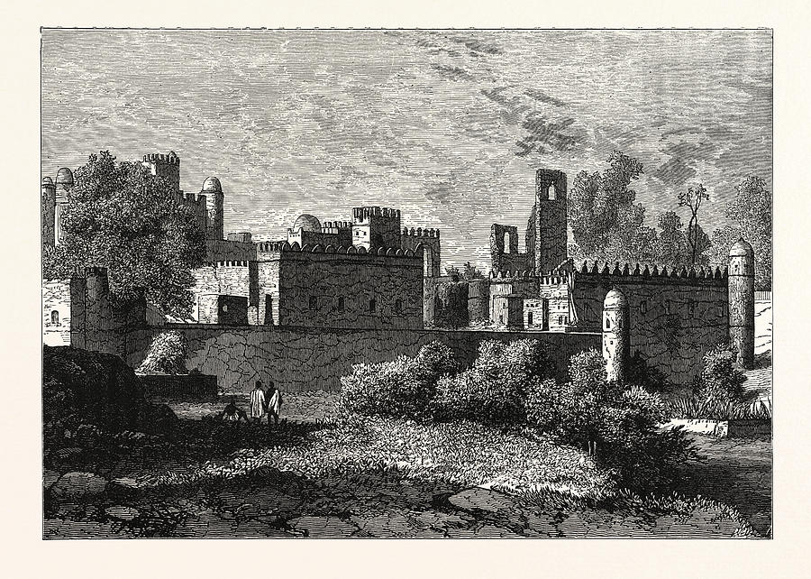 The Royal Palace At Gondar Drawing by Litz Collection