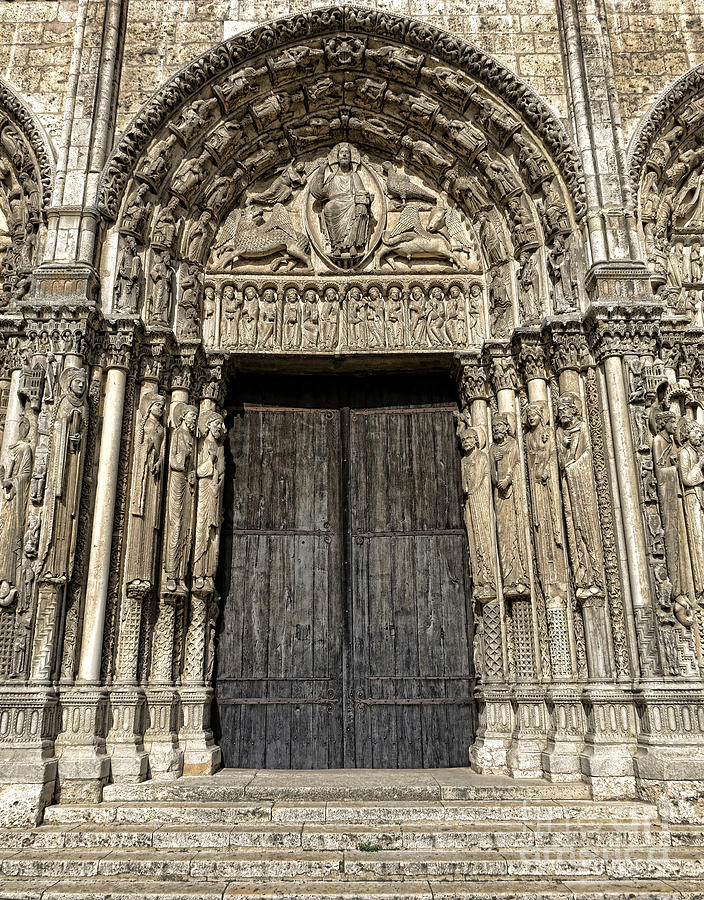The Royal Portal at Chartres Photograph by Olivier Le Queinec