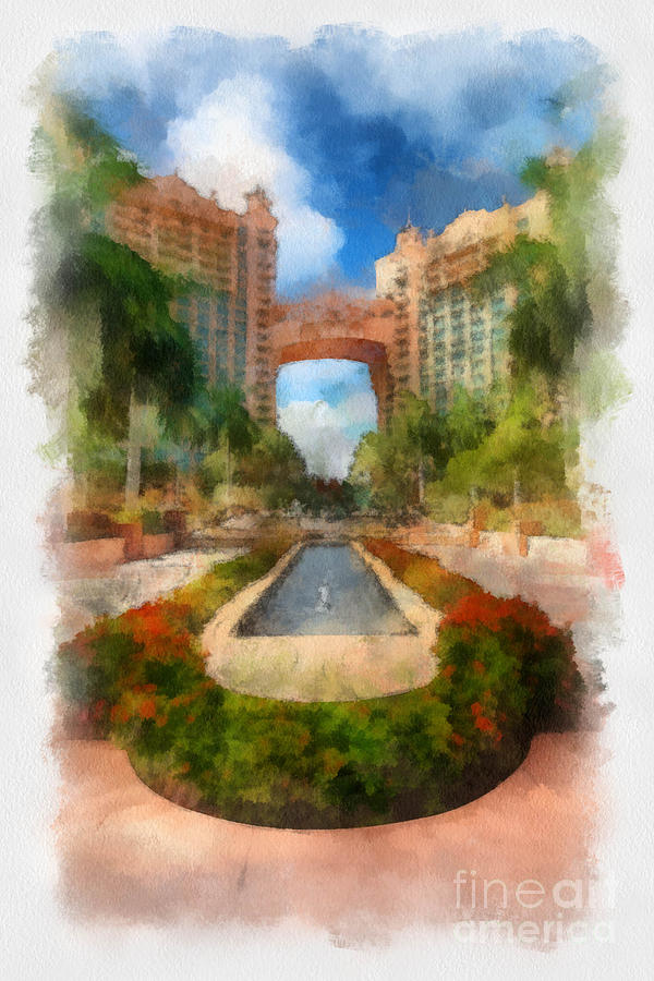 Atlantis Digital Art - The Royal Towers Atlantis Resort by Amy Cicconi