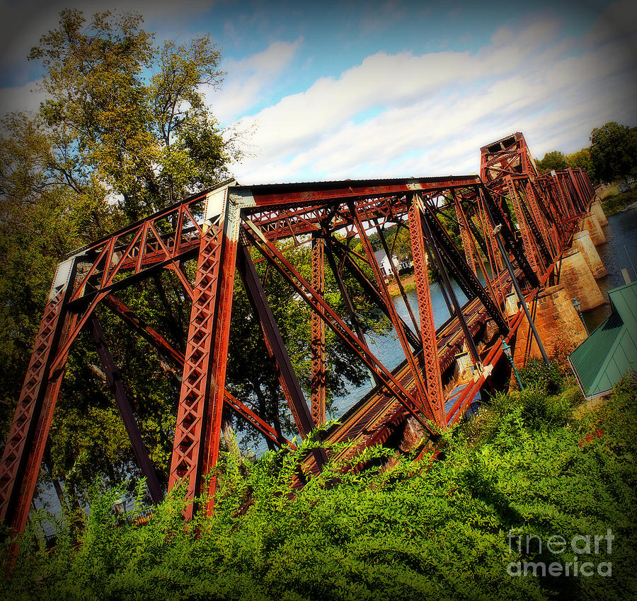 Iron Works 7 6th Street Railroad Bridge Augusta Georgia Art Photograph by Reid Callaway