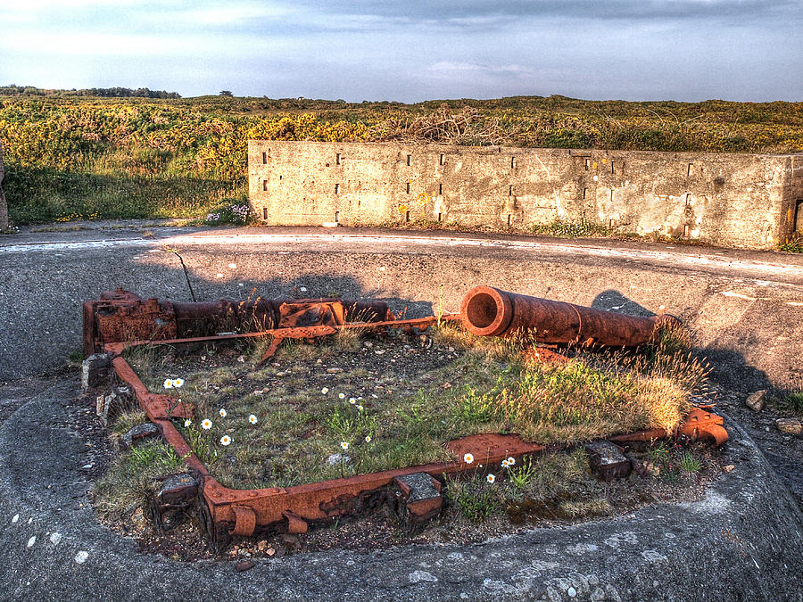 The Ruins of a WW2 Cannon and Bunkers Photograph by Gill Billington