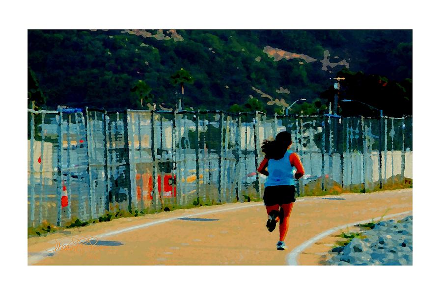 City Photograph - The Runner by Sharon  Lavoie