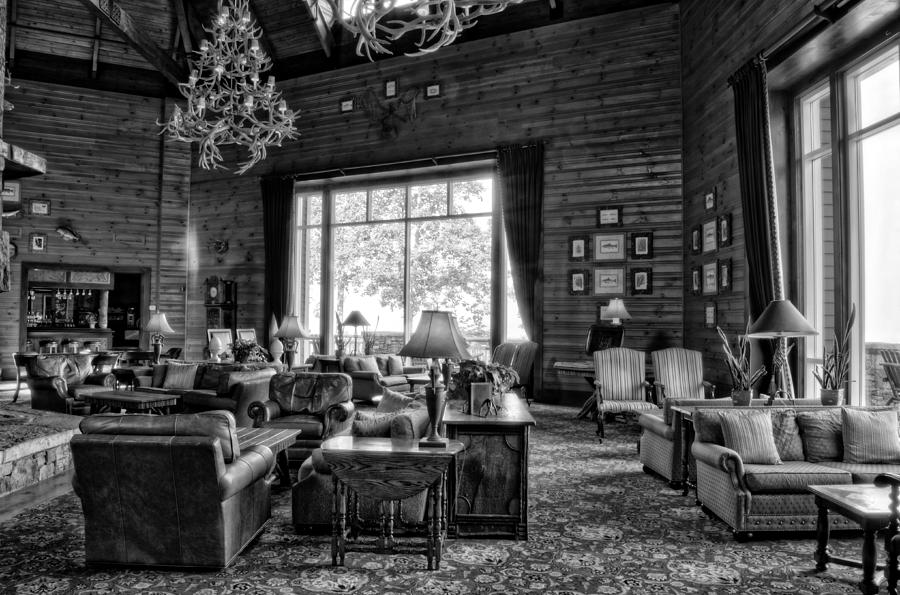 The Rustic Elegance of Brasstown Valley Resort in Black and Whit Photograph by Greg and Chrystal Mimbs