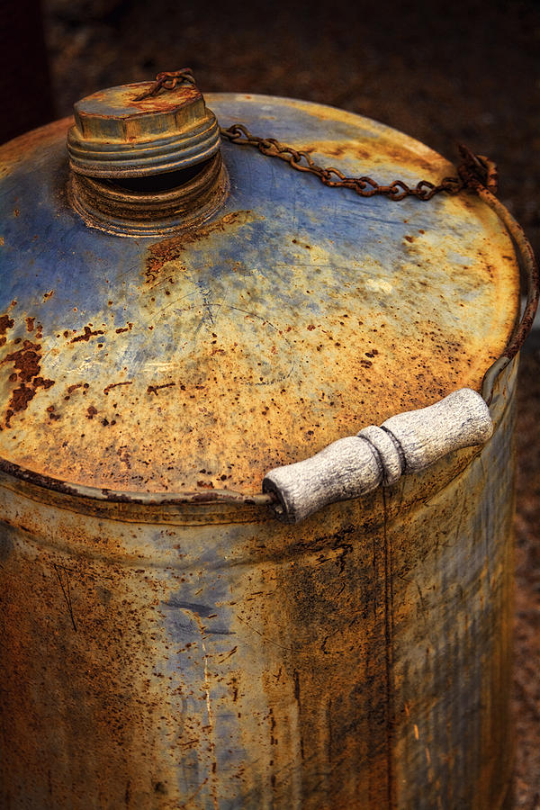 Vintage Photograph - The Rusty Can  by Saija Lehtonen