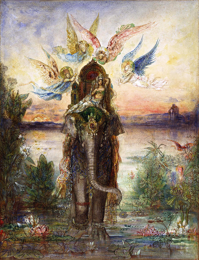 The Sacred Elephant Painting by Gustave Moreau