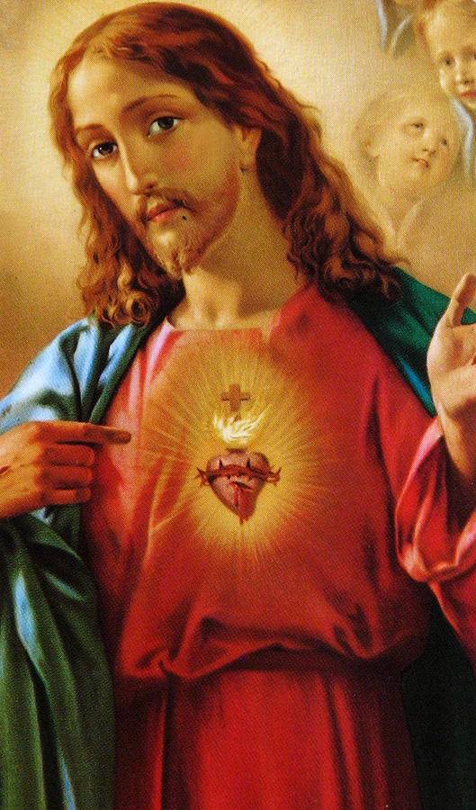 The Sacred Heart Of Jesus Painting by French School