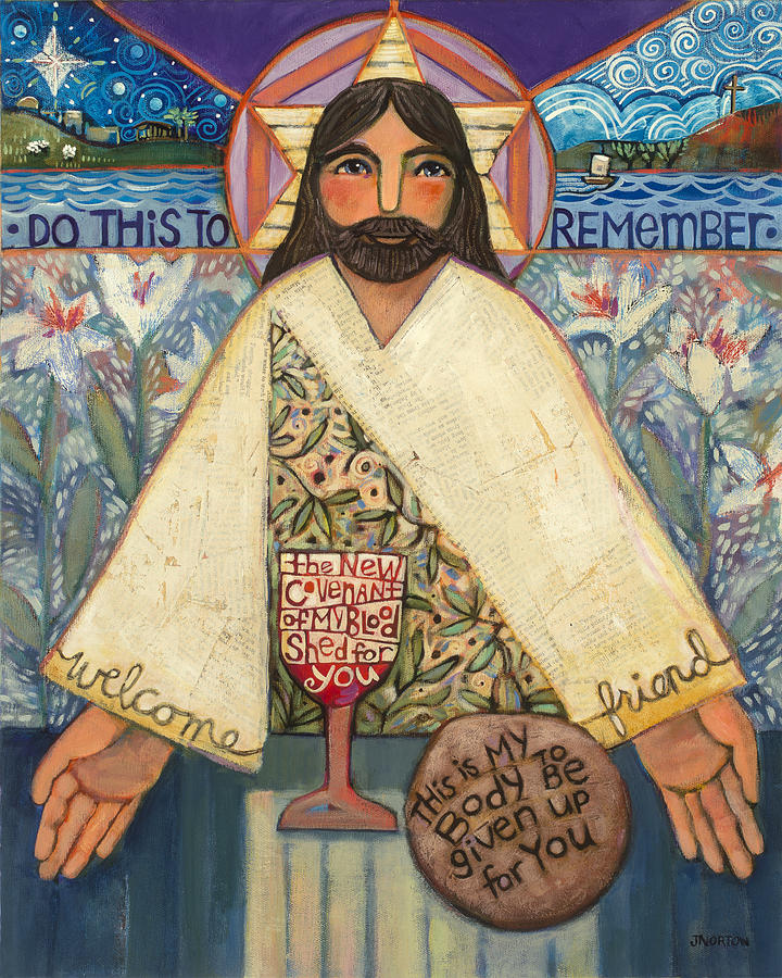 Jesus Painting - The Sacrifice by Jen Norton