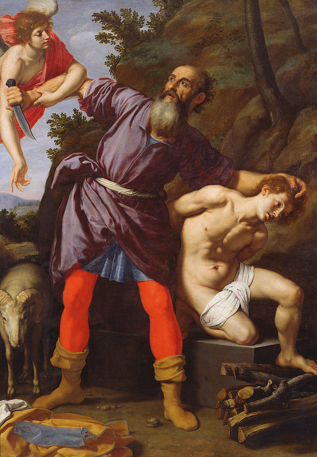 Sheep Painting - The Sacrifice of Abraham by Cristofano Allori