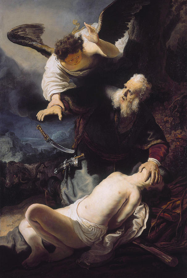 The sacrifice of Abraham Painting by Celestial Images