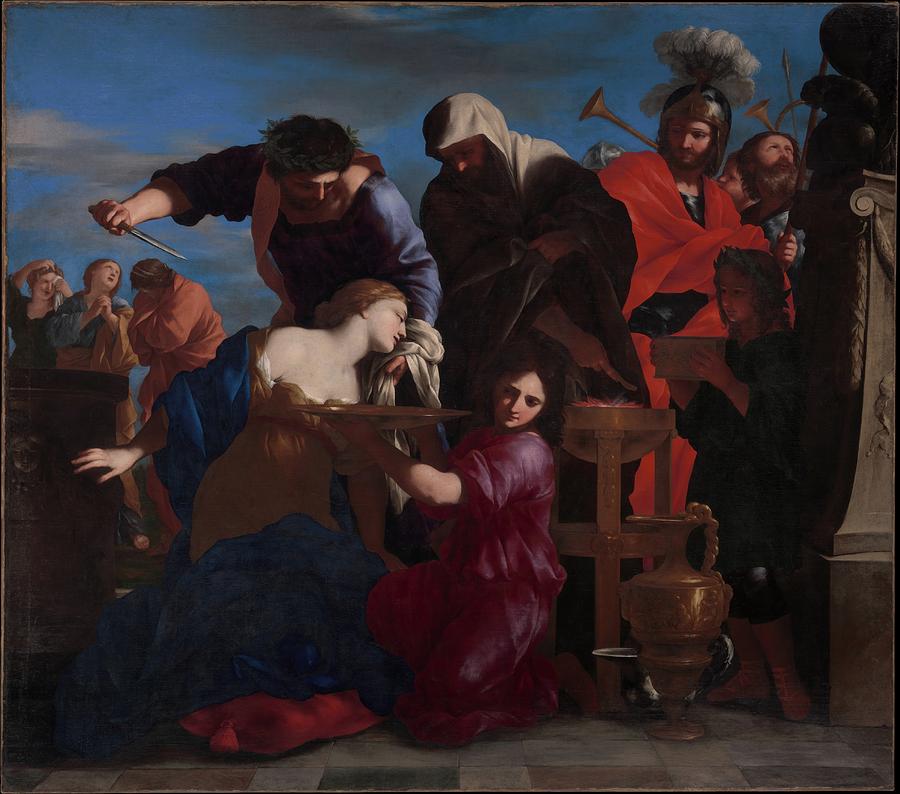Giovanni Francesco Romanelli Painting - The Sacrifice Of Polyxena by Giovanni Francesco Romanelli