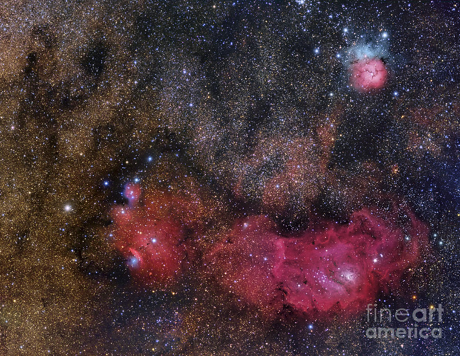 The Sagittarius Triplet Featuring Photograph by Roberto Colombari