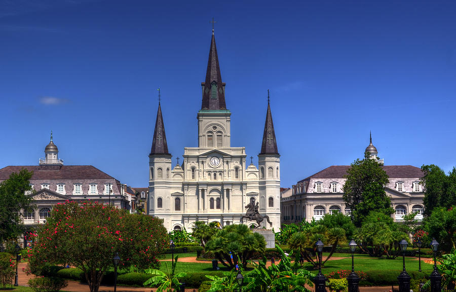 Andrew Jackson Photograph - The Saint Louis Cathedral by Greg and Chrystal Mimbs