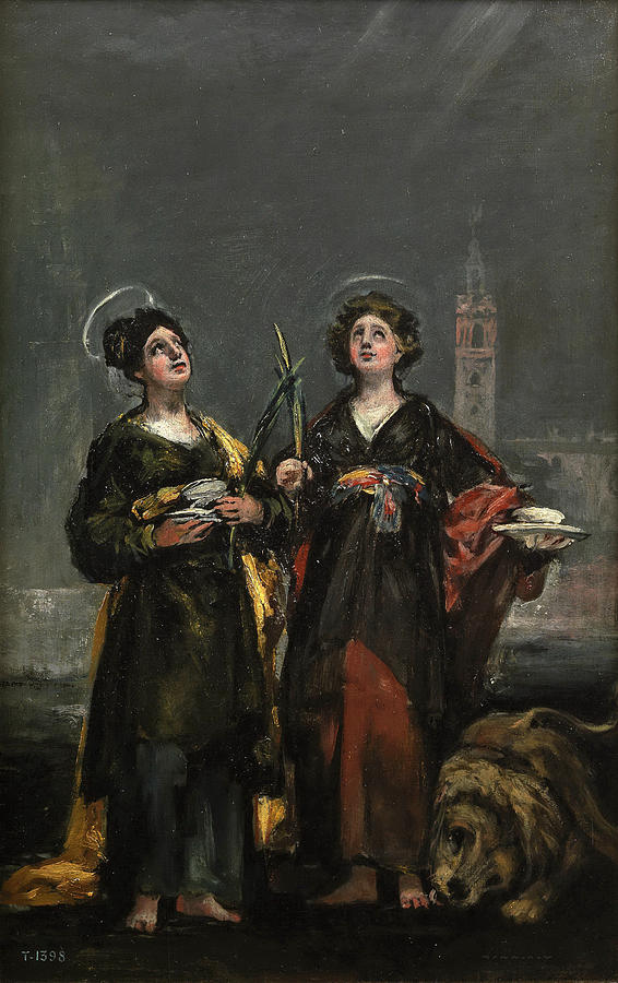 The Saints Justa and Rufina Painting by Francisco Goya