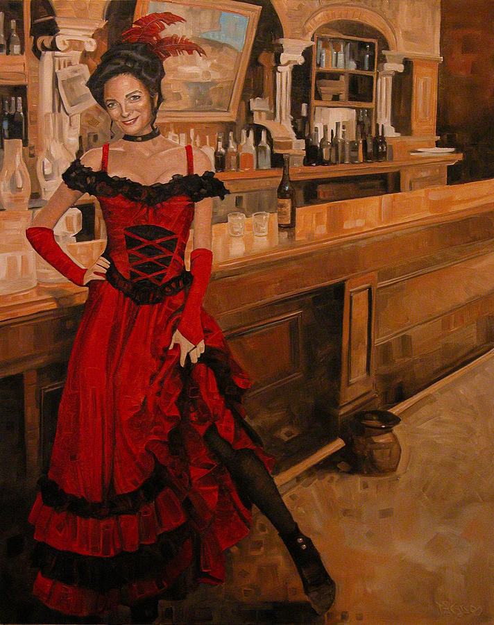 The Saloon at Johns Fancy Painting by T S Carson