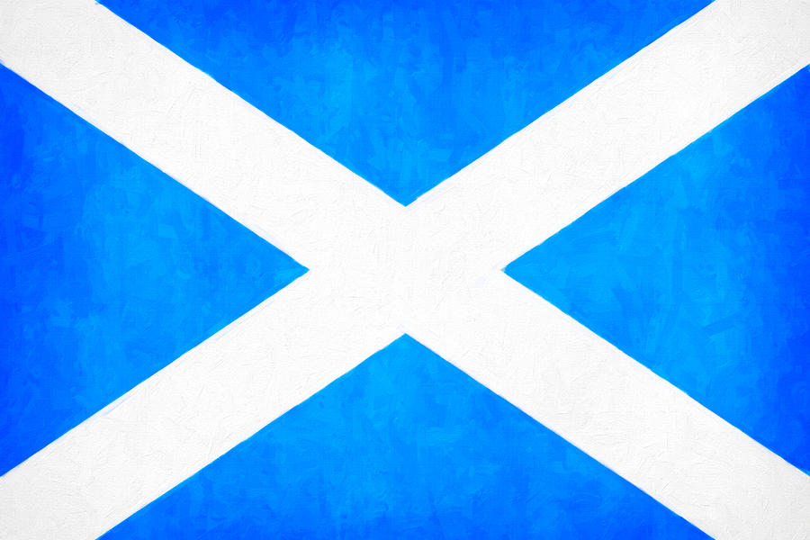 The Saltire - Scotlands National Flag Digital Art by Mark E Tisdale