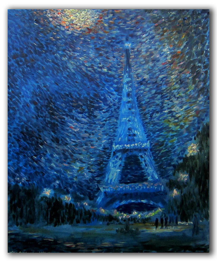 Vincent Van Gogh Painting - The Same Eiffel Tower by Alexander Bukhanov