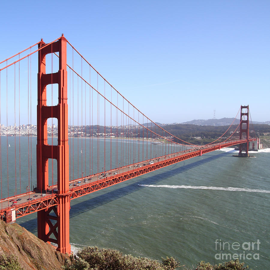The San Francisco Golden Gate Bridge 7D14507 square Photograph by Wingsdomain Art and Photography