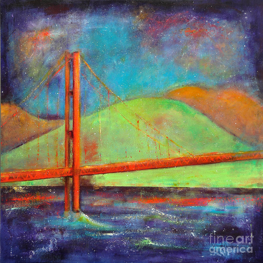 The San Francisco Golden Gate Bridge Painting by Johane Amirault - Fine ...