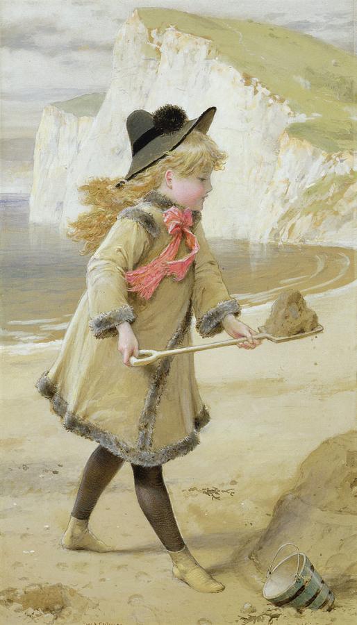The Sand Castle Painting by William Stephen Coleman