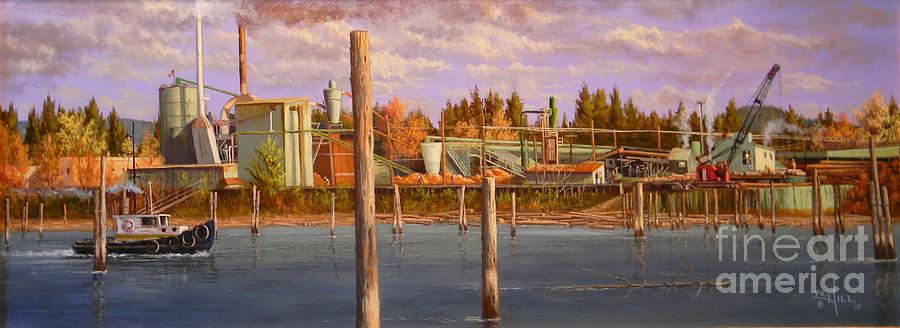 Sawmill Painting - The Sawmill by Paul K Hill