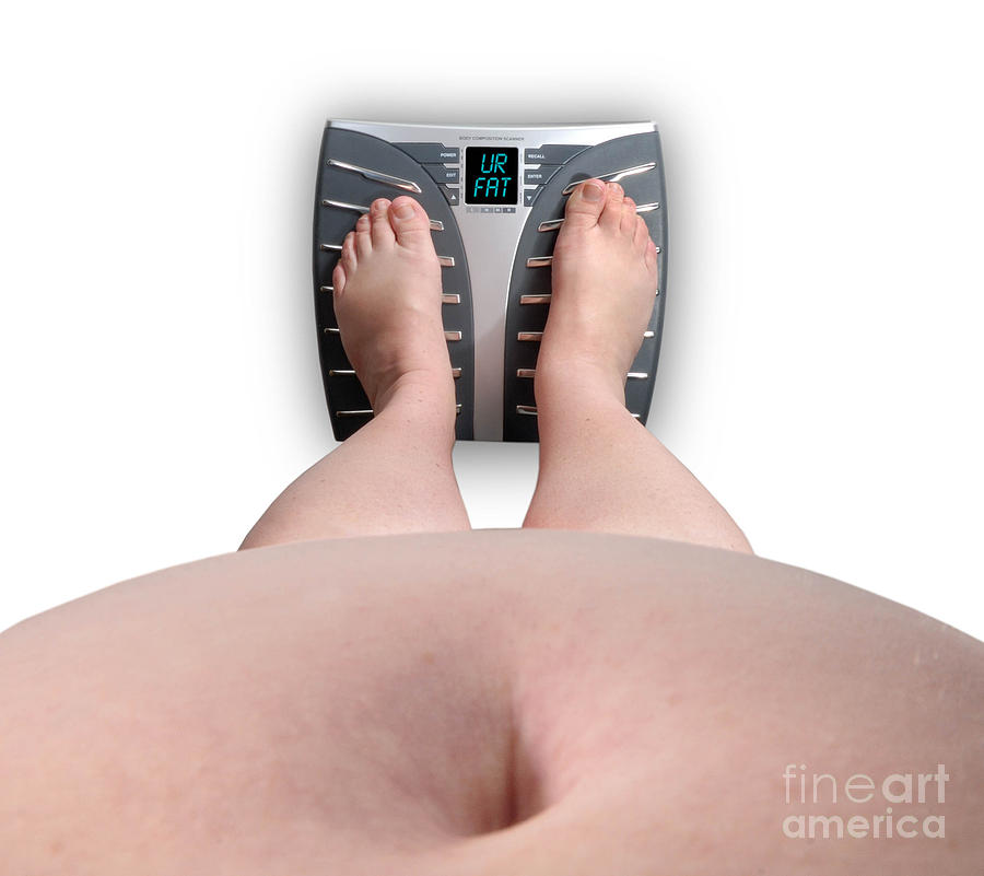 Abdomen Photograph - The Scale Says Series UR FAT by Amy Cicconi