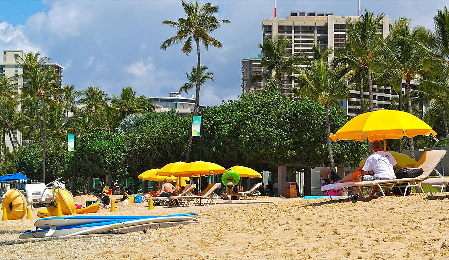 The Scene At Waikiki Beach Photograph by Michele Myers