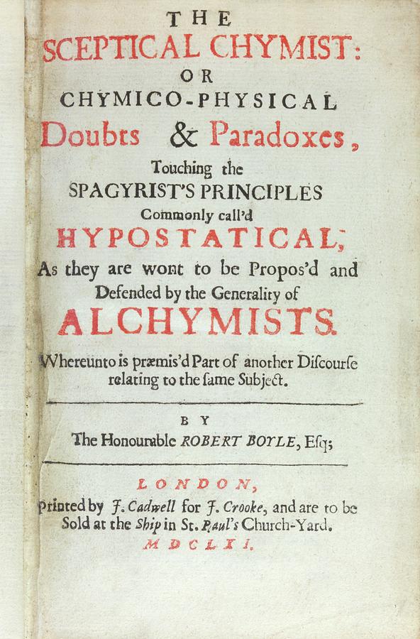 London Photograph - The Sceptical Chymist (1661) by Gregory Tobias/chemical Heritage Foundation/science Photo Library