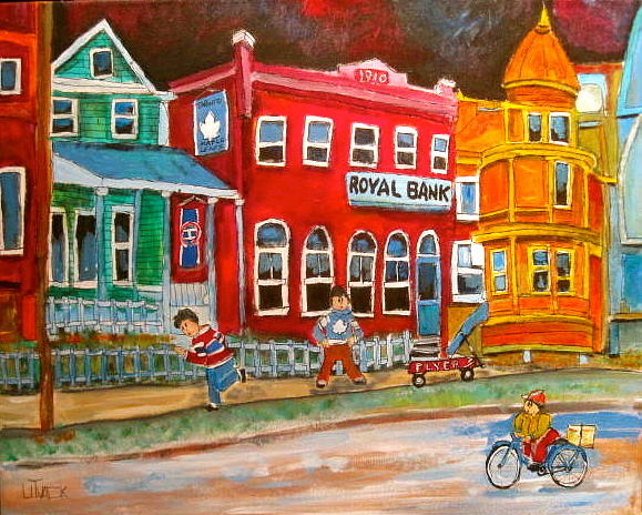 The School Bell Painting by Michael Litvack