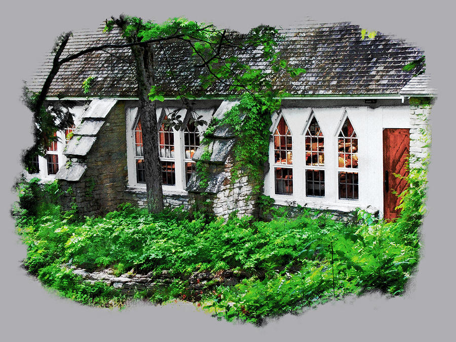 The Schoolhouse at The Clearing - Ellison Bay - Door County Wisconsin Digital Art by David Blank
