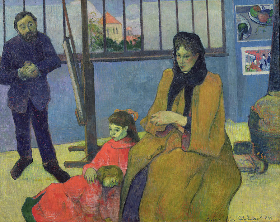 Portrait Photograph - The Schuffenecker Family, Or Schuffeneckers Studio, 1889 Oil On Canvas by Paul Gauguin