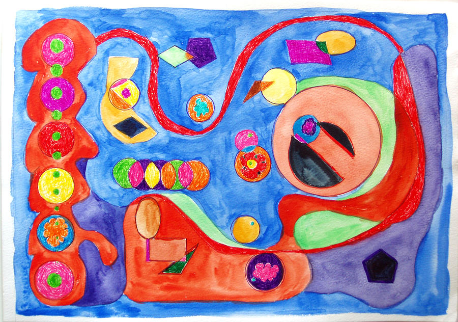 The Science of Shapes 1 Painting by Esther Newman-Cohen