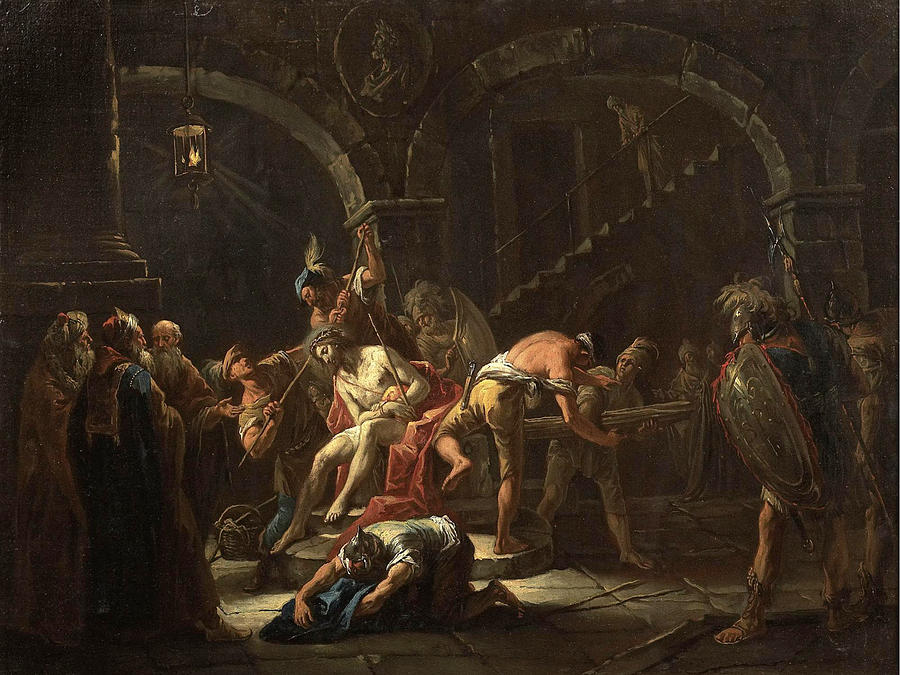 The Scourging of Christ Painting by Gaspare Diziani