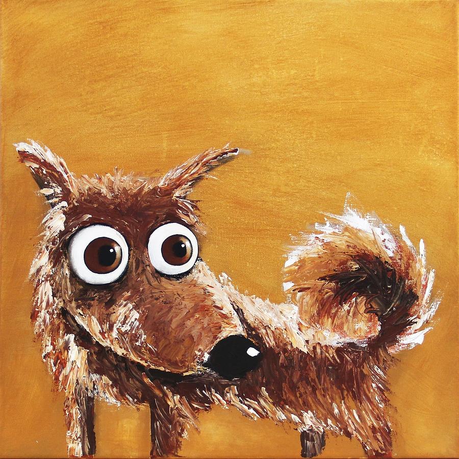 The scruffy dog Painting by Lucia Stewart