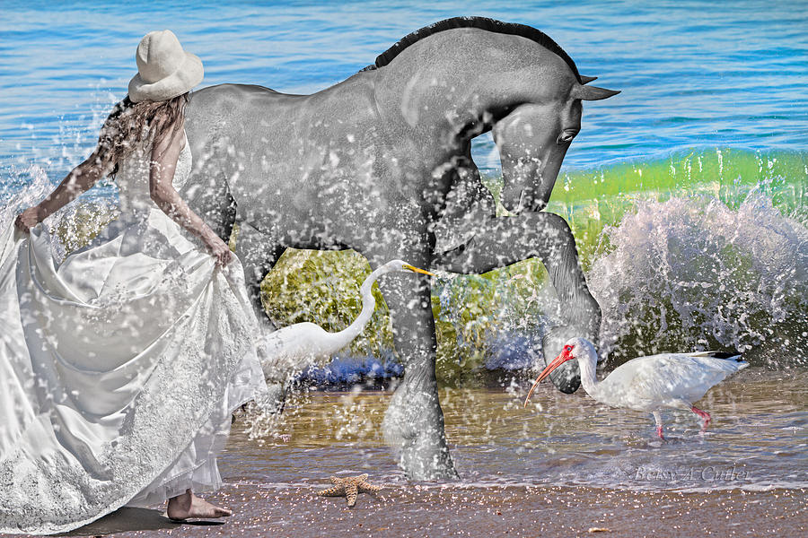 Bird Digital Art - The Sea Horse by Betsy Knapp