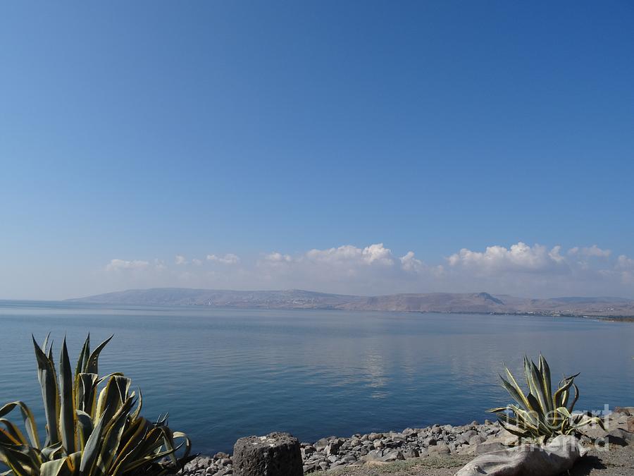 The Sea of Galilee at Capernaum Photograph by Karen Jane Jones