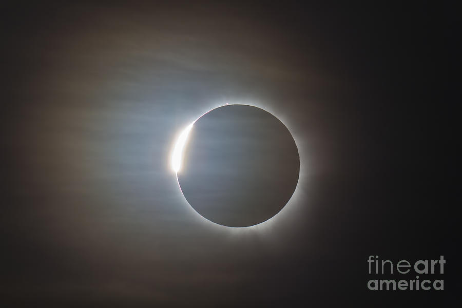 Space Photograph - The Second Diamond Ring by Alan Dyer