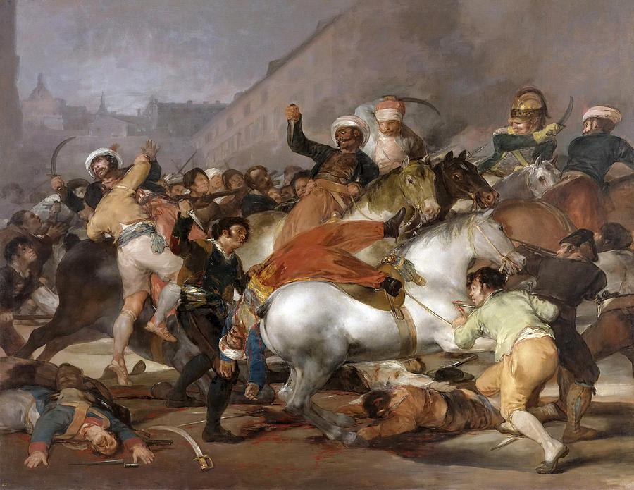 The Second of May 1808. The Charge of the Mamelukes Painting by Francisco Goya
