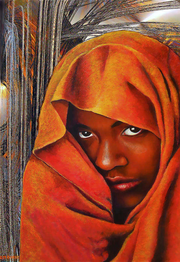 Woman Painting - The Secret by Michael Durst Woman Painting - The Secret by Michael Durst