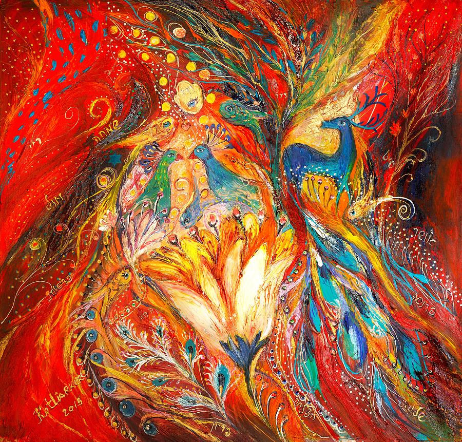 Original Painting - The Secret Of Blue Deer by Elena Kotliarker Original Painting - The Secret Of Blue Deer by Elena Kotliarker