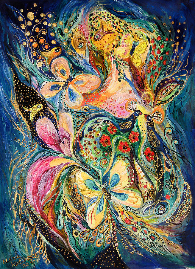 Abstract Painting - The Secret of the Night by Elena Kotliarker