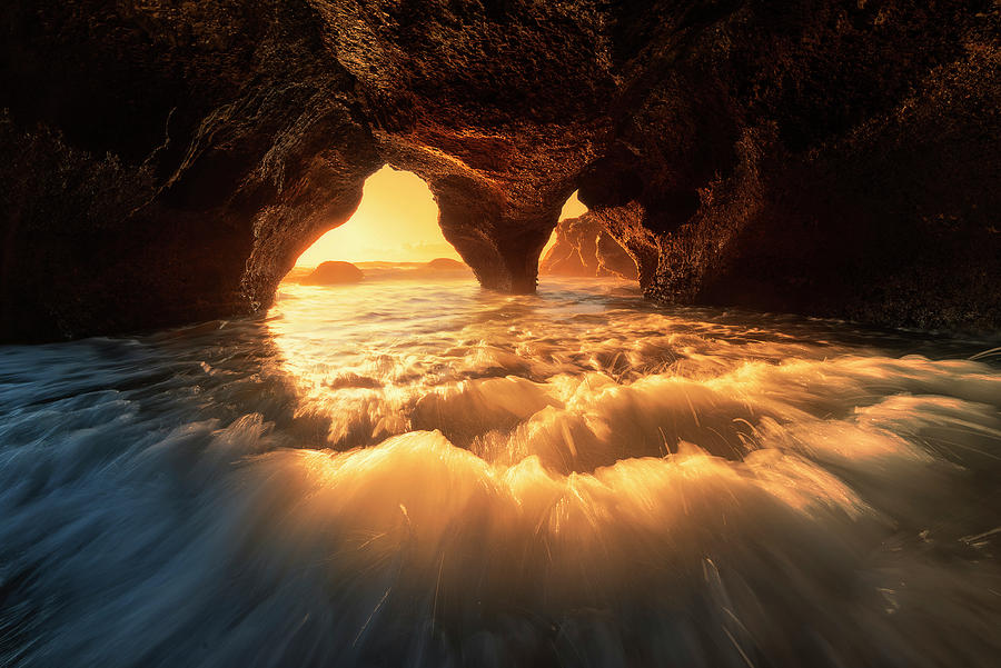 The Secret Sea Cave Photograph by Jingshu Zhu