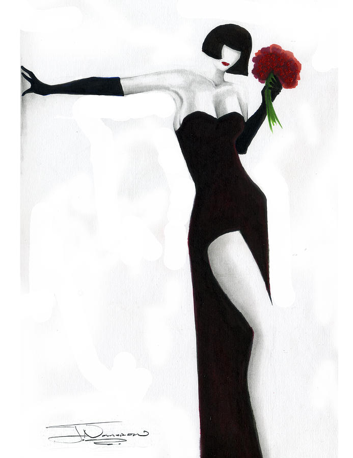 The Seductress Drawing by Namerow Fine Art America